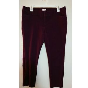 Merona Eggplant Modern Skinny Stretch Dress Pants